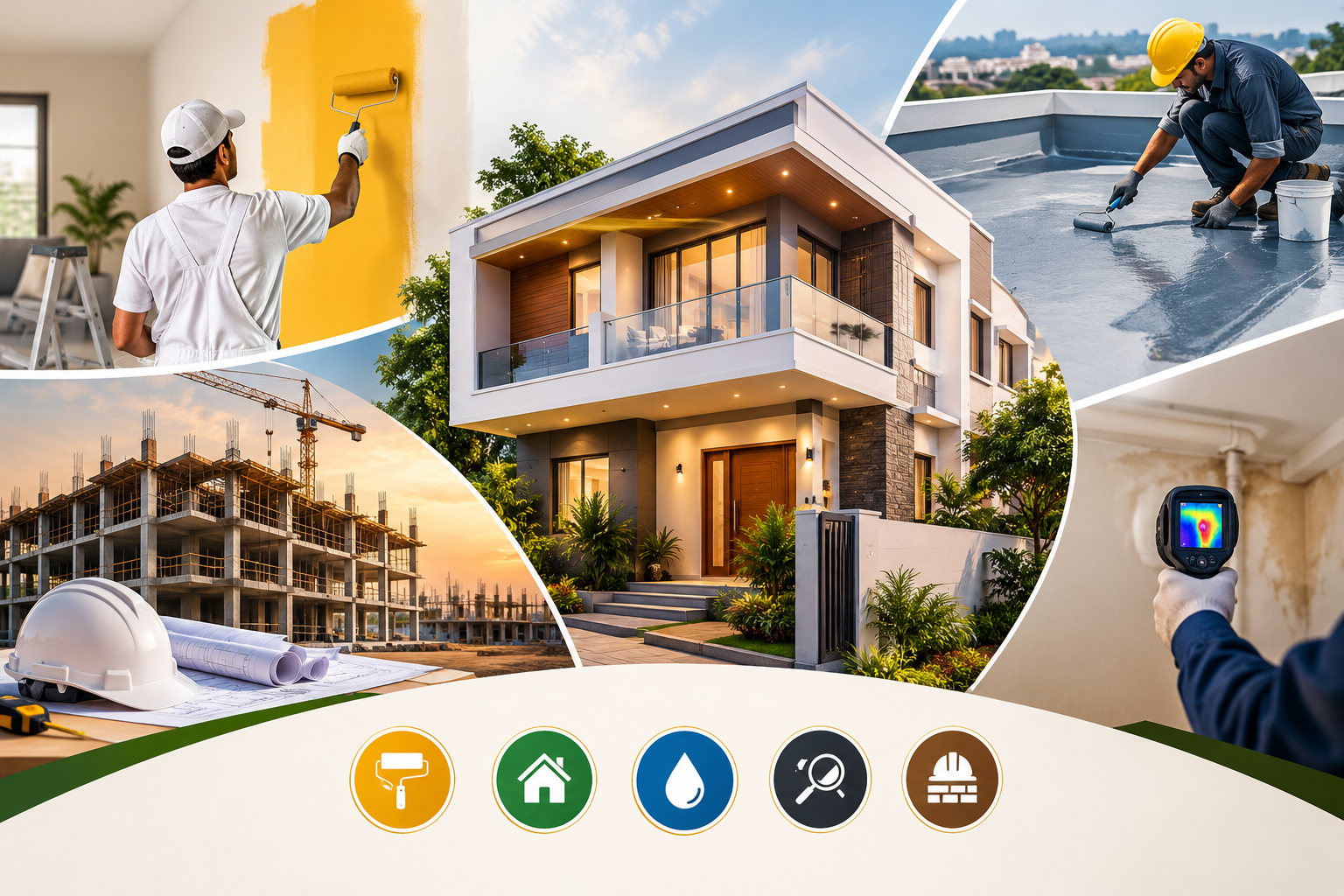 MG Colour Homes interior exterior painting waterproofing and construction services in Bangalore